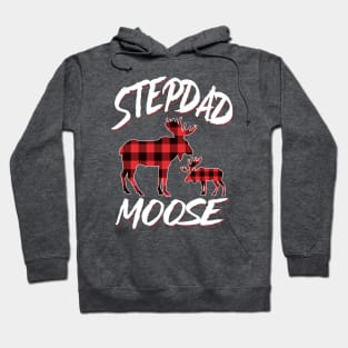 Red Plaid Stepdad Moose Matching Family Pajama Christmas Gift Hoodie